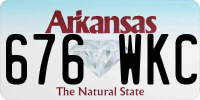 AR license plate 676WKC