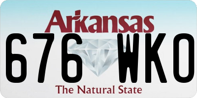 AR license plate 676WKO