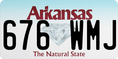AR license plate 676WMJ
