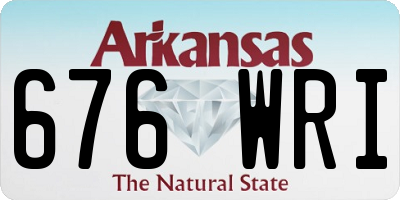 AR license plate 676WRI