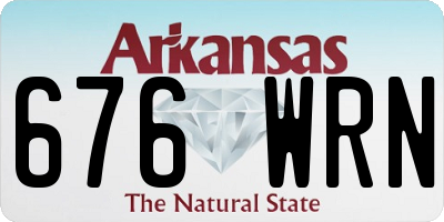 AR license plate 676WRN