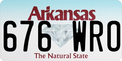 AR license plate 676WRO