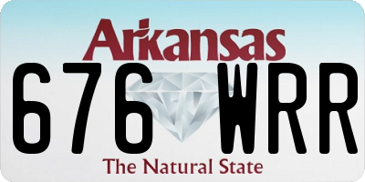 AR license plate 676WRR