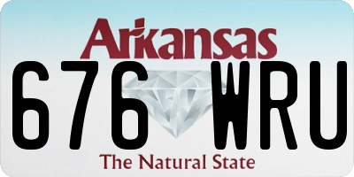 AR license plate 676WRU