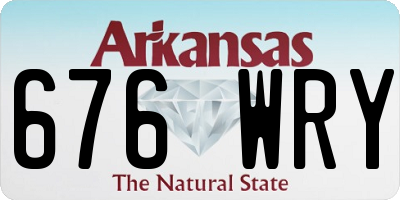 AR license plate 676WRY