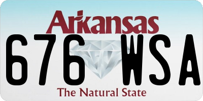 AR license plate 676WSA