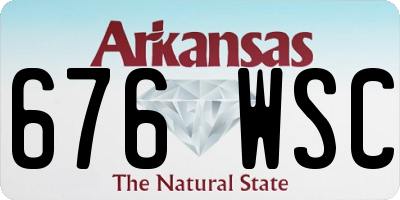 AR license plate 676WSC
