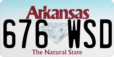 AR license plate 676WSD