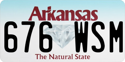 AR license plate 676WSM