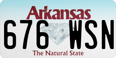 AR license plate 676WSN