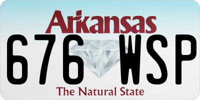 AR license plate 676WSP