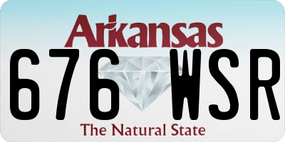 AR license plate 676WSR