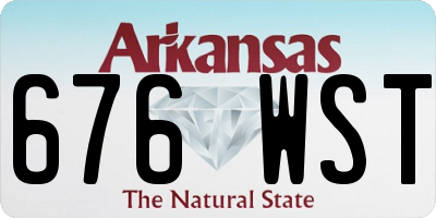 AR license plate 676WST