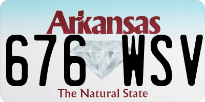 AR license plate 676WSV