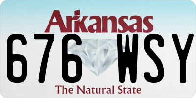 AR license plate 676WSY