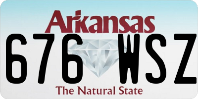 AR license plate 676WSZ