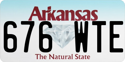 AR license plate 676WTE