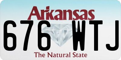 AR license plate 676WTJ