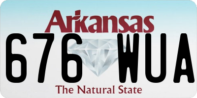 AR license plate 676WUA