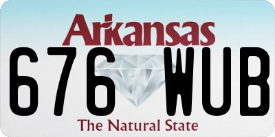 AR license plate 676WUB