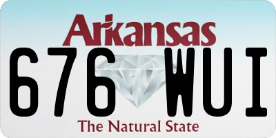 AR license plate 676WUI