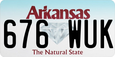 AR license plate 676WUK