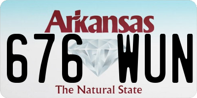 AR license plate 676WUN