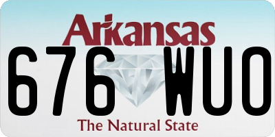 AR license plate 676WUO