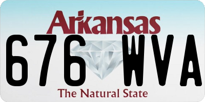 AR license plate 676WVA