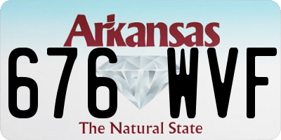 AR license plate 676WVF