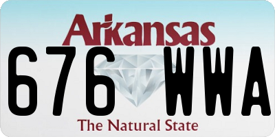 AR license plate 676WWA