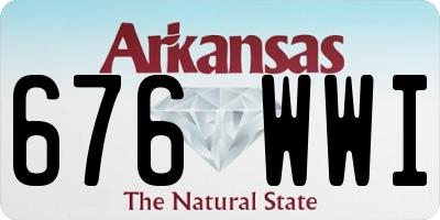 AR license plate 676WWI