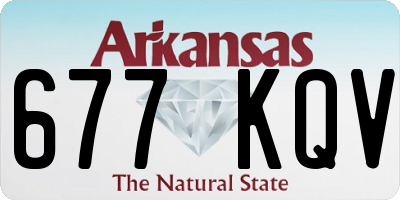 AR license plate 677KQV