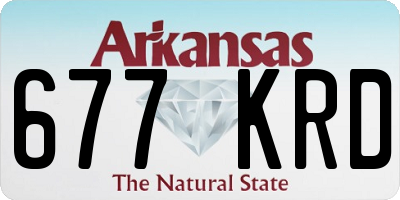 AR license plate 677KRD