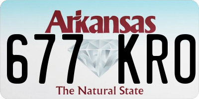 AR license plate 677KRO