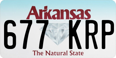 AR license plate 677KRP