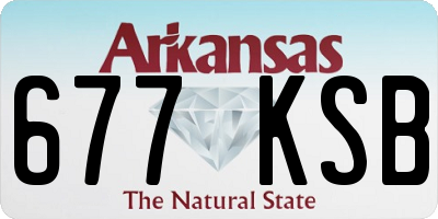 AR license plate 677KSB