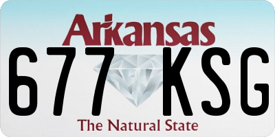 AR license plate 677KSG