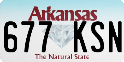 AR license plate 677KSN