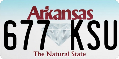 AR license plate 677KSU