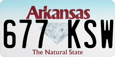 AR license plate 677KSW