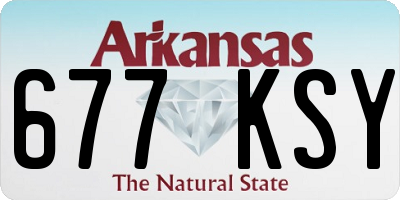 AR license plate 677KSY