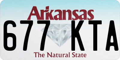AR license plate 677KTA