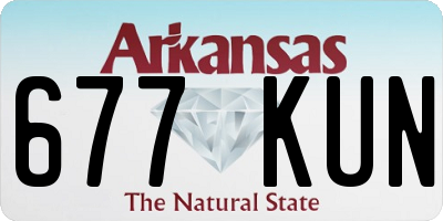 AR license plate 677KUN