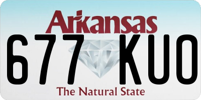 AR license plate 677KUO