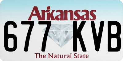 AR license plate 677KVB