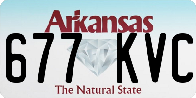 AR license plate 677KVC