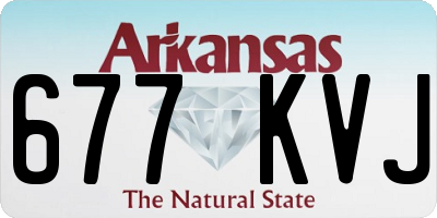 AR license plate 677KVJ