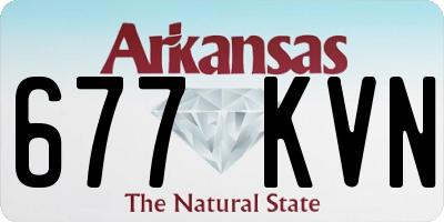 AR license plate 677KVN