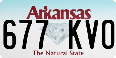 AR license plate 677KVO